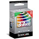 ..OEM Lexmark 18C2180 (#37XL) Tri-Color, Hi-Yield, Return Program, Printer Inkjet Cartridge (500 page yield)