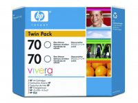 ..OEM HP CB350A (HP 70) Gloss Enhancer, Twin Pack, Ink Cartridges