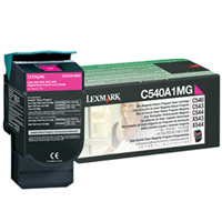 ..OEM Lexmark C540A1MG Magenta, Return Program, Toner Cartridge (1,000 page yield)