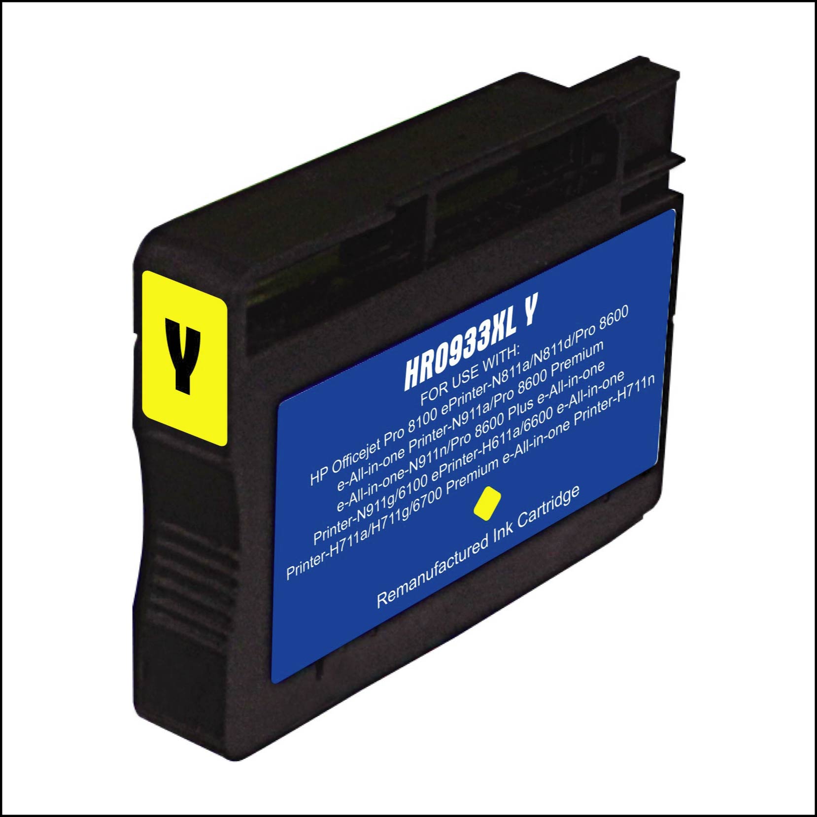 HP CN056AN (HP 933XL) Yellow, Hi-Yield, Gen 1 Remanufactured Gen 1 Ink Cartridge (825 page yield)