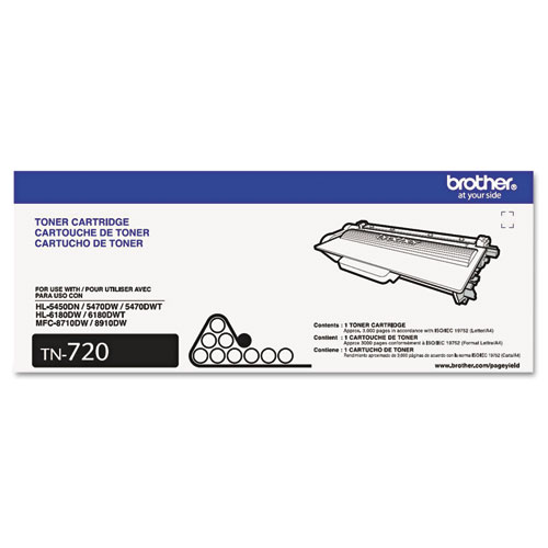 ..OEM Brother TN-720 Black Toner Cartridge (3,000 page yield)