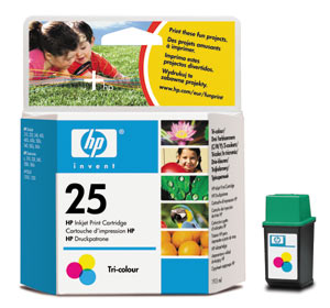 ..OEM HP 51624A (HP 25) Tri-Color Print Cartridge, 19.5 ml (250 page yield)