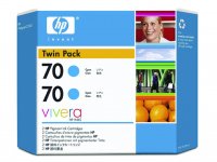 ..OEM HP CB343A (HP 70) Cyan, Twin Pack, Ink Cartridges