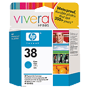 ..OEM HP C9415A (HP 38) Cyan Inkjet Printer Cartridge (4,500 page yield)