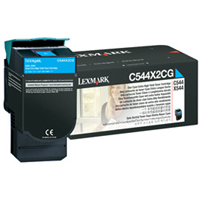 ..OEM Lexmark C544X2CG Cyan, Extra Hi-Yield, Toner Cartridge (4,000 page yield)