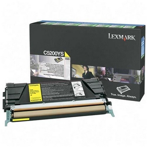 ..OEM Lexmark C5200YS Yellow, Return Program, Toner Cartridge (1,500 page yield)