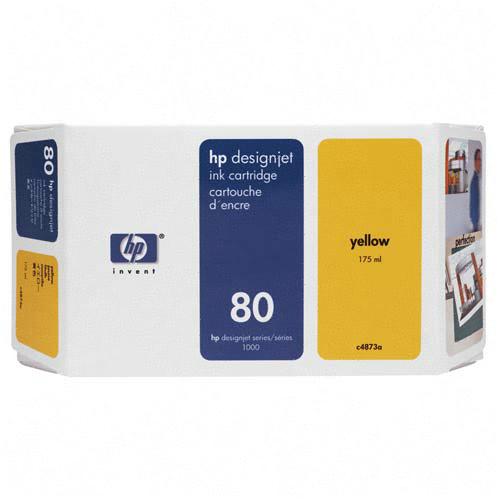 ..OEM HP C4848A (HP 80XL) Yellow, Hi-Yield, Ink Cartridge, 350 ml