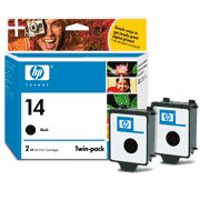 ..OEM HP C9330FN (HP 14) Black, 2 Pack, Print Cartridges