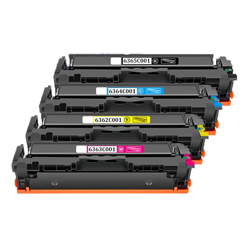 Canon 636C001 (075) Bk/C/M/Y Compatible 4-Pack Toner Cartridges (1,300 page yield)
