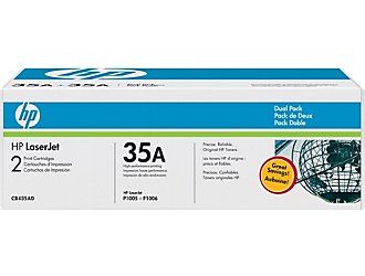 ..OEM HP CB435AD (HP 35A) Black, 2 pack, Toner Cartridge  (2 x 1,500 page yield)