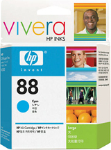 ..OEM HP C9391AN (HP 88XL) Cyan, Hi-Yield, Inkjet Cartridge (1,700 page yield)