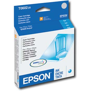 ..OEM Epson T060220 Cyan Ink Jet Printer Cartridge (600 page yield