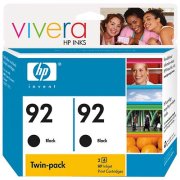 ..OEM HP C9512FN (HP 92) Black, 2 Pack, Inkjet Printer Cartridges (410 x 2 page yield)