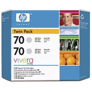 ..OEM HP CB342A (HP 70) Light Gray, Twin Pack, Ink Cartridges