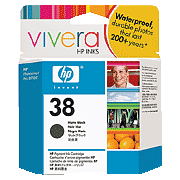 ..OEM HP C9412A (HP 38) Matte Black Inkjet Printer Cartridge (3,200 page yield)