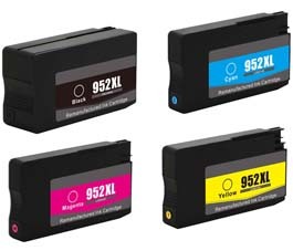 HP 952XL Black/Cyan/Magenta/Yellow Pack Remanufactured Ink Cartridge