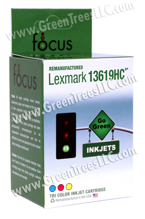 Lexmark 13619HC (#619) Tri-Color Remanufactured Inkjet Cartridge