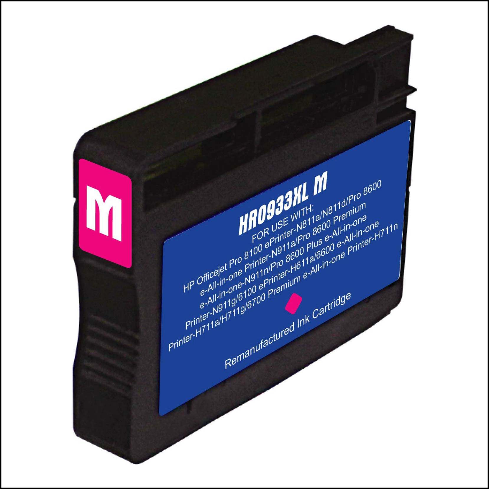 HP CN055AN (HP 933XL) Magenta, Hi-Yield, Gen 1 Remanufactured Gen 1 Ink Cartridge (825 page yield)