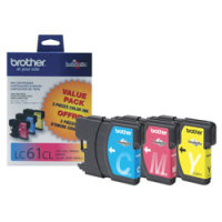 ..OEM Brother LC-613PKS Color Pack, CMY, Inkjet Printer Cartridges (375 x 3 page yield)