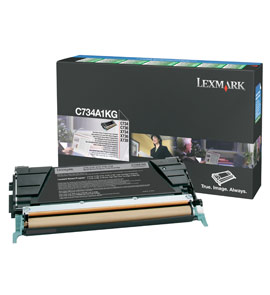 ..OEM Lexmark C734A1KG Black, Return Program, Toner Cartridge (8,000 page yield)