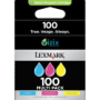 ..OEM Lexmark 14N0685 (#100) MultiPak, C/M/Y, Return Program, Ink Cartridges (200 page yield each)
