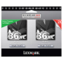 ..OEM Lexmark 18C2230 (#36XL) Black, 2-Pack, Hi-Yield, Return Program, Printer Inkjet Cartridges (475 x 2 page yield)